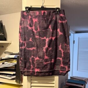 J. Crew Pink and Purple Pencil Skirt